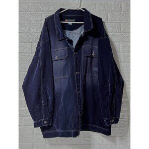 VTG 90s DADA Supreme Men's Size 6X Velour Denim Jacket